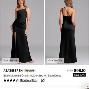 Azazie Eren Bridesmaid Dress Black